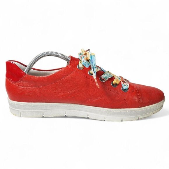 Remonte Ravenna D5803-33 Red Leather Low-Top Casual Sneakers Women's 11.5/44 - Picture 7 of 12